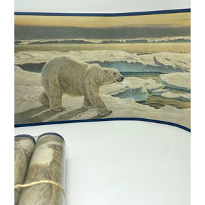 Sunworthy Glen Loates Polar Bear Wallpaper Border Artist Nature Rare 5 Rolls